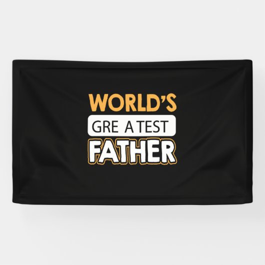 Papa Gift World's grootste vader Spandoek (Horizontaal)