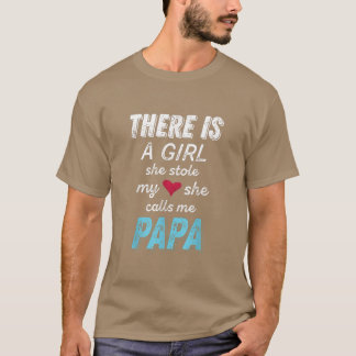 Papa Gifts van kleindochter, ze houdt mijn hart va T-shirt