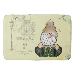 Papa Gnome personaliseren Groene pap Gift Badmat