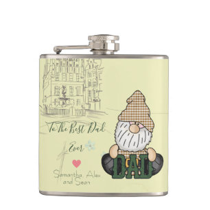 Papa Gnome personaliseren Groene pap Gift Heupfles