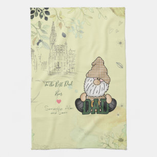 Papa Gnome personaliseren   Groene  pap Gift Theedoek