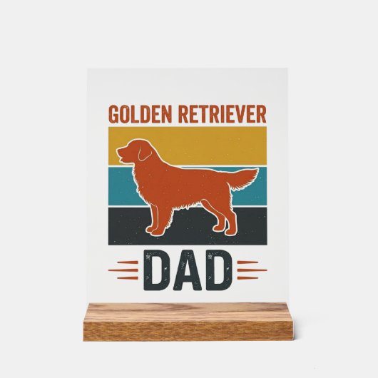 Papa Golden Retriever Conception Vector pour amate (Recto)