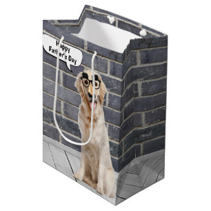 Papa Golden Retriever met Snavel Masker Medium Cadeauzakje