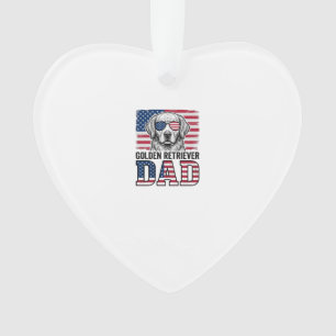 Papa Golden Retriever Patriotique Vintage Chemise