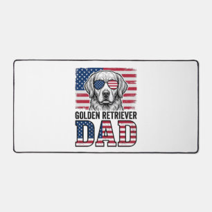 Papa Golden Retriever Patriotique Vintage Chemise