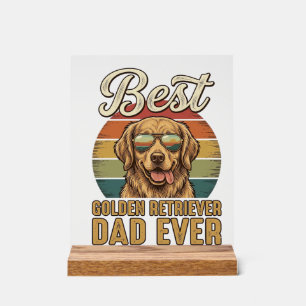 Papa Golden Retriever Toujours T-Shirt Vintage Cou