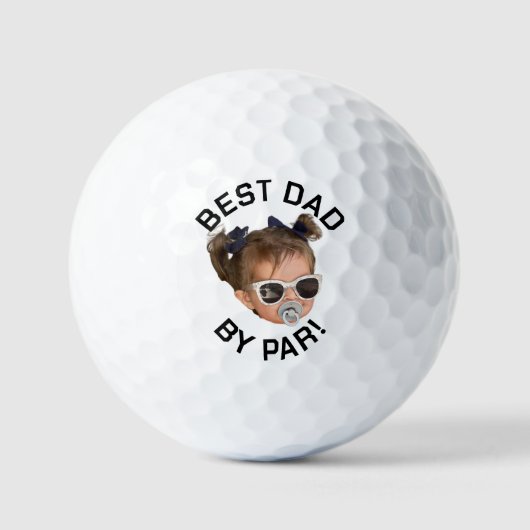 Papa golfballen, aangepast gezicht, beste papa bij golfballen (Voorkant)