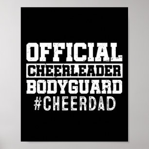 Papa Grappige Papa Officiële Cheerleader Bodyguard Poster