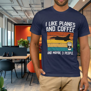 Papa Grappige Verjaardag Ik Hou Van Vliegtuigen Ko T-shirt
