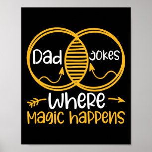 Papa grapt waar magie gebeurt premium poster