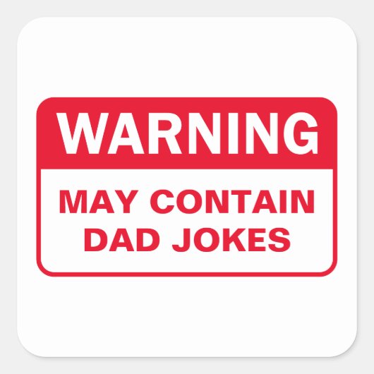 Papa grapt waarschuwingslabel vierkante sticker (Voorkant)