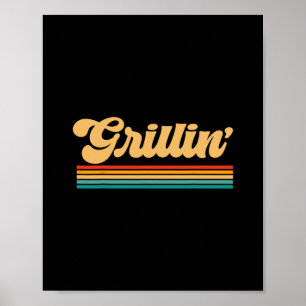 Papa Grillen BBQ Koken Chef Poster