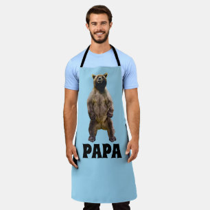 PAPA GRIZZLY BEER DAD FUNNY GRILLOUT SCHORT