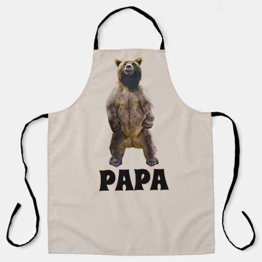 PAPA GRIZZLY BEER DAD FUNNY GRILLOUT SCHORT (Voorkant)