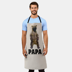 PAPA GRIZZLY BEER DAD FUNNY GRILLOUT SCHORT