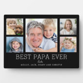 Papa Grootvader Kleinkinderen Fotocollage Fotoplaat (voorkant)
