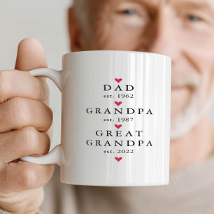 Papa Grootvader Overgrootvader Jaar sinds Koffiemok