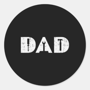 Papa handige gereedschappen grappige vadersdag mon ronde sticker