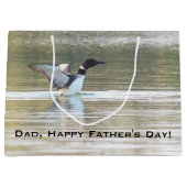 Papa Happy Fathers Day Large Cadeautasje (Voorkant)