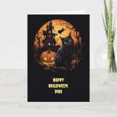 Papa Happy Halloween Tekst Leuke Heks Kaart (Voorkant)