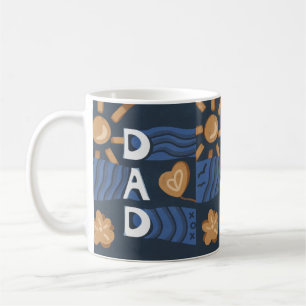 Papa - Happy Vaderdag Navy Blue Koffiemok