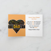 Papa Heart Carte de Fête des pères africaine améri (Intérieur)