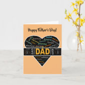 Papa Heart Carte de Fête des pères africaine améri (Fleur jaune)