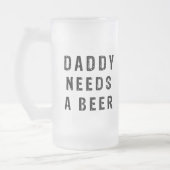 Papa heeft bier nodig matglas bierpul (Links)