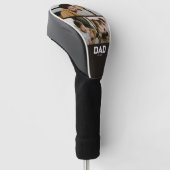 Papa heeft Black Fun 3-foto ingesteld Golfheadcover (Schuin)