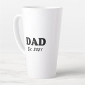 Papa heeft een datum vastgesteld zwart-wit modern latte mok (Linkerhoek)