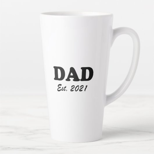 Papa heeft een datum vastgesteld zwart-wit modern latte mok (Rechts)