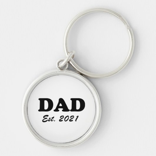 Papa heeft een datum vastgesteld zwart-wit modern sleutelhanger (Voorkant)