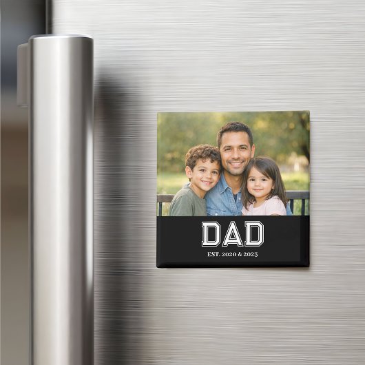 Papa heeft een fotomodern typografie-cadeau opgeri magneet