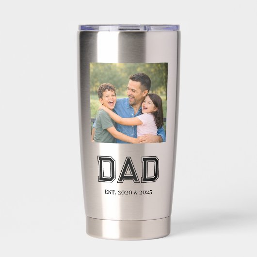 Papa heeft foto moderne typografie nieuwe papa geïsoleerde drinkbeker (Voorkant)