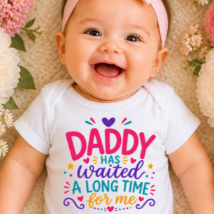 Papa heeft gewacht Kleurige baby-body Romper