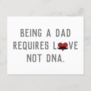 Papa heeft liefde nodig, geen DNA Mustache Heart Briefkaart