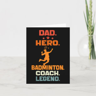 Papa Held Badminton Coach Legende Badminton Speler Kaart
