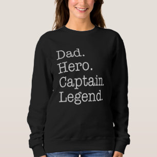 Papa Held Kapitein Legende Zeilen Vaderdag Trui