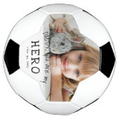 Papa Held Vader Familie Foto Voetbal (Gedraaid)