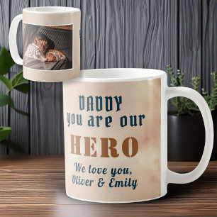Papa Held Waterverf Vaderdag Familie Foto Koffiemok