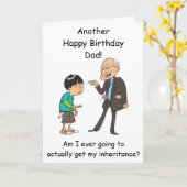 Papa héritage carte d'anniversaire du fils drôle (Fleur jaune)