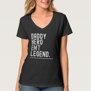 Papa Hero Emt Legend Birthday kerst T-shirt