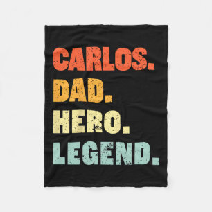 Papa Hero Legend Gepersonaliseerde aangepaste naam Fleece Deken