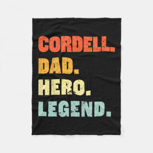 Papa Hero Legend Gepersonaliseerde aangepaste naam Fleece Deken