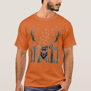 Papa herten jagen camouflage vader jagers bok camo t-shirt