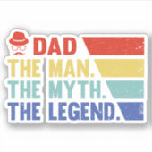 Papa. Het Man, de mythe, de legende. Sticker (Voorkant)