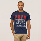 Papa het Man de mythe de legende T-shirt (Voorkant volledig)