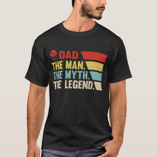 Papa. Het Man, de mythe, de legende. T-shirt (Voorkant)