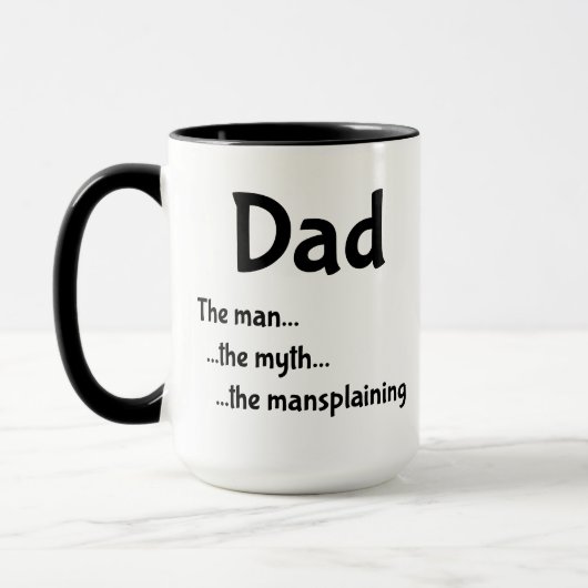 Papa ...het man ...de mythe ...de mansplaining. mok (Links)