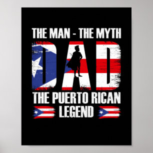 Papa het Man de mythe van de Puerto Ricaanse Legen Poster